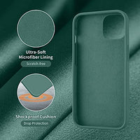 Cordking for iPhone 13 Case, iPhone 14 Case, Silicone Ultra Slim Shockproof Protective Phone Case with [Soft Anti-Scratch Microfiber Lining], 6.1 inch, Midnight Green