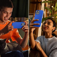 Cordking Designed for iPhone 15 Pro Max Case, Silicone Ultra Slim Shockproof iPhone 15 ProMax Case with [Soft Anti-Scratch Microfiber Lining], 6.7 inch, Klein Blue