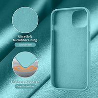 Cordking for iPhone 13 Case, iPhone 14 Case, Silicone Ultra Slim Shockproof Protective Phone Case with [Soft Anti-Scratch Microfiber Lining], 6.1 inch, Sea Blue