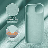 Cordking for iPhone 13 Case, iPhone 14 Case, Silicone Ultra Slim Shockproof Protective Phone Case with [Soft Anti-Scratch Microfiber Lining], 6.1 inch, Mint Green