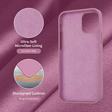 Cordking Designed for iPhone 12 Case, Designed for iPhone 12 Pro Case, Silicone Shockproof Phone Case with [Soft Anti-Scratch Microfiber Lining] 6.1 inch, Lilac Purple