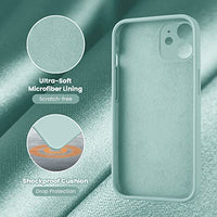 Cordking iPhone 11 Case, Silicone [Square Edges] & [Camera Protecion] Upgraded Phone Case with Soft Anti-Scratch Microfiber Lining, 6.1 inch, Mint Green