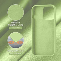 Cordking Designed for iPhone 13 Pro Case, Silicone Ultra Slim Shockproof Protective Phone Case with [Soft Anti-Scratch Microfiber Lining], 6.1 inch, Tea Green