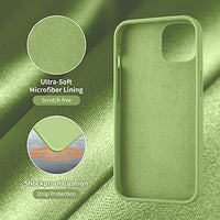 Cordking for iPhone 13 Case, iPhone 14 Case, Silicone Ultra Slim Shockproof Protective Phone Case with [Soft Anti-Scratch Microfiber Lining], 6.1 inch, Tea Green