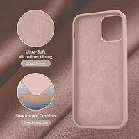 Cordking Designed for iPhone 12 Case, Designed for iPhone 12 Pro Case, Silicone Shockproof Phone Case with [Soft Anti-Scratch Microfiber Lining] 6.1 inch, Pinksand