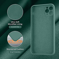 Cordking iPhone 11 Pro Case, Silicone Ultra Slim Shockproof Phone Case with Soft Anti-Scratch Microfiber Lining, [Enhanced Camera Protection], 5.8 inch, Midnight Green