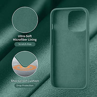 Cordking Designed for iPhone 13 Pro Max Case, Silicone Ultra Slim Shockproof Protective Phone Case with [Soft Anti-Scratch Microfiber Lining], 6.7 inch, Midnight Green