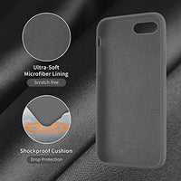 Cordking iPhone SE Case 2022/2020, iPhone 7 8 Case, Silicone Ultra Slim Shockproof Phone Case with [Soft Microfiber Lining], 4.7 inch, Spacy Gray