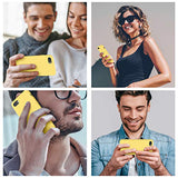 Cordking iPhone SE Case 2022/2020, iPhone 7 8 Case, Silicone Ultra Slim Shockproof Phone Case with [Soft Microfiber Lining], 4.7 inch, Yellow