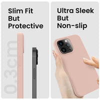 Cordking Designed for iPhone 14 Pro Max Case, Silicone Phone Case with [2 Screen Protectors] + [2 Camera Lens Protectors] and Soft Anti-Scratch Microfiber Lining Inside, 6.7 inch, Pinksand