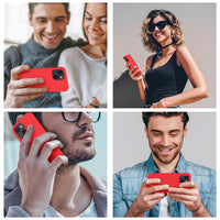 Cordking [5 in 1] Designed for iPhone 13 Case, with 2 Screen Protectors + 2 Camera Lens Protectors, Shockproof Silicone Phone Case with Microfiber Lining, Deep Red