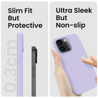 Cordking Designed for iPhone 14 Pro Case, Silicone Phone Case with [2 Screen Protectors] + [2 Camera Lens Protectors] and Soft Anti-Scratch Microfiber Lining Inside, 6.1 inch, Clove Purple