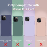 Cordking [5 in 1] Designed for iPhone 13 Case, with 2 Screen Protectors + 2 Camera Lens Protectors, Shockproof Silicone Phone Case with Microfiber Lining, Clove Purple