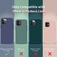 Cordking [5 in 1] Designed for iPhone 12 Pro Max Case, with 2 Screen Protectors + 2 Camera Lens Protectors, Shockproof Silicone Phone Case with Microfiber Lining, Teal