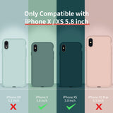 Cordking iPhone Xs MAX Case, Silicone Ultra Slim Shockproof Protective Phone Case with [Soft Anti-Scratch Microfiber Lining], 6.5 inch, Tea Green