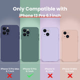 Cordking Designed for iPhone 13 Pro Case, Silicone Full Cover [Enhanced Camera Protection] Shockproof Protective Phone Case with [Soft Anti-Scratch Microfiber Lining], 6.1 inch, Plum