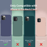 Cordking [5 in 1] Designed for iPhone 12 Pro Max Case, with 2 Screen Protectors + 2 Camera Lens Protectors, Shockproof Silicone Phone Case with Microfiber Lining, Mint Green