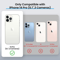 Cordking Designed for iPhone 14 Pro Case, Silicone Phone Case with [2 Screen Protectors] + [2 Camera Lens Protectors] and Soft Anti-Scratch Microfiber Lining Inside, 6.1 inch, White