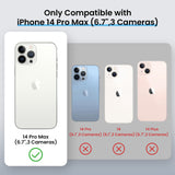 Cordking Designed for iPhone 14 Pro Max Case, Silicone Phone Case with [2 Screen Protectors] + [2 Camera Lens Protectors] and Soft Anti-Scratch Microfiber Lining Inside, 6.7 inch, Lavender Gray