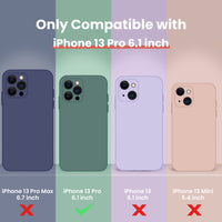 Cordking Designed for iPhone 13 Pro Case, Silicone Full Cover [Enhanced Camera Protection] Shockproof Protective Phone Case with [Soft Anti-Scratch Microfiber Lining], 6.1 inch, Clove Purple