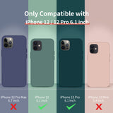 Cordking [5 in 1] Designed for iPhone 12 Case, for iPhone 12 Pro Case, with 2 Screen Protectors + 2 Camera Lens Protectors, Shockproof Silicone Case with Microfiber Lining, Navy Blue