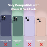 Cordking Designed for iPhone 13 Pro Case, Silicone Full Cover [Enhanced Camera Protection] Shockproof Protective Phone Case with [Soft Anti-Scratch Microfiber Lining], 6.1 inch, Pinksand