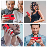 Cordking Designed for iPhone 14 Case, Silicone Phone Case with [2 Screen Protectors] + [2 Camera Lens Protectors] and Soft Anti-Scratch Microfiber Lining Inside, 6.1 inch, Deep Red